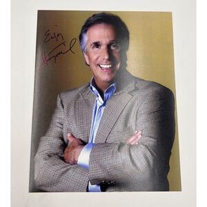 Henry Winkler Signed Photo 11X14 Happy Days Fonzie Actor